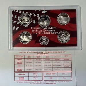 2006 United States Mint 50 State Quarters Silver Proof Set